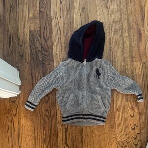 Polo by Ralph Lauren Gray and Navy Kids Hoodie